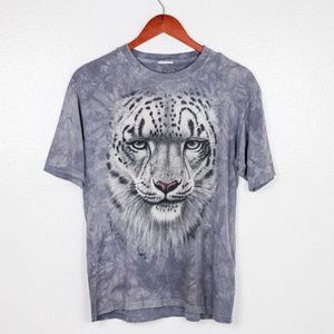 Vintage Y2K Mountain Cincinnati Zoo Grey Tie Dye Tiger T Shirt
